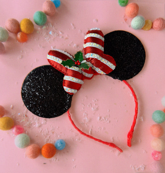 Peppermint Bow Mouse Ears
