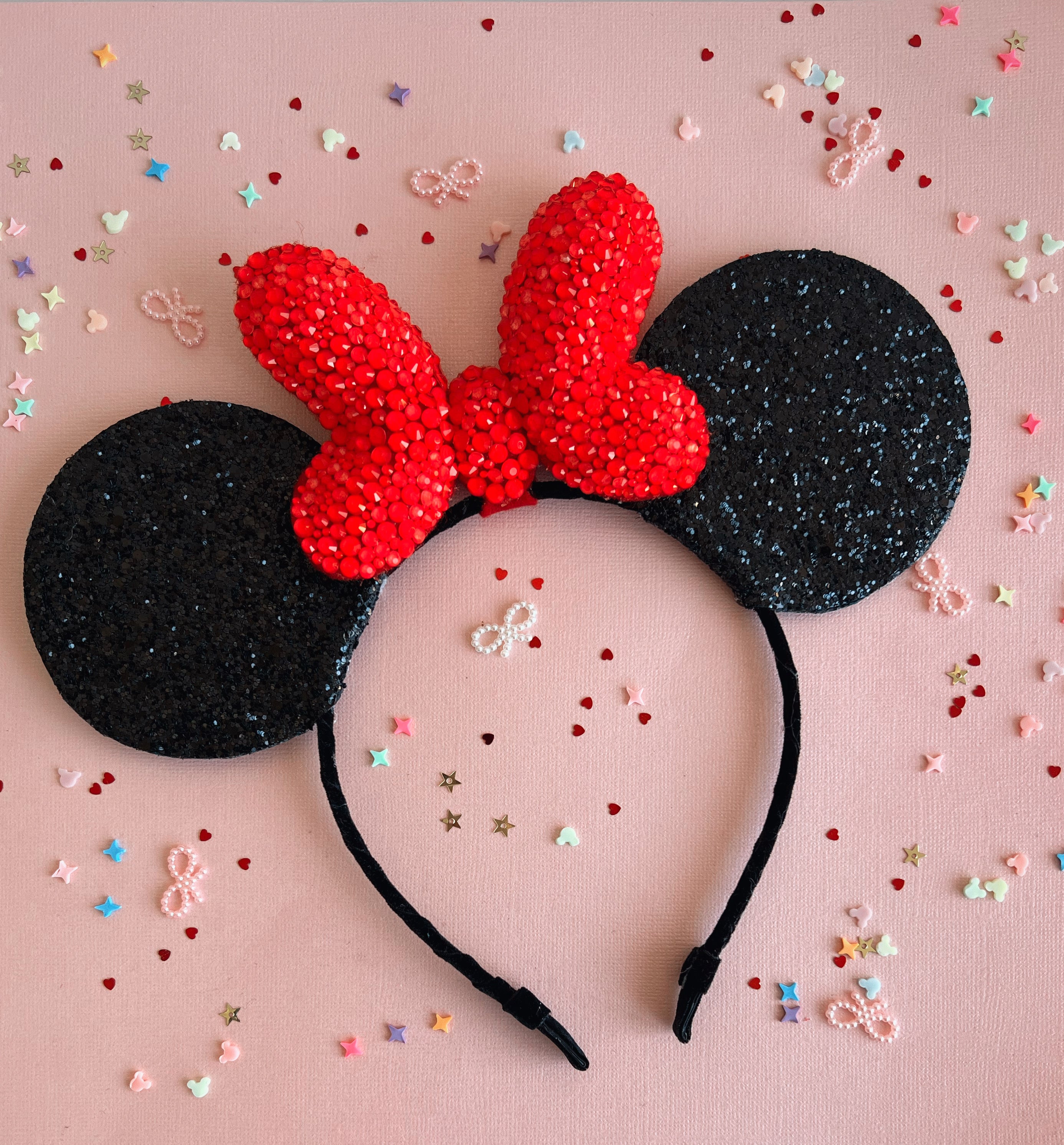 Bright Red Dazzle Bow Mouse Ears – ROLLY POLLY