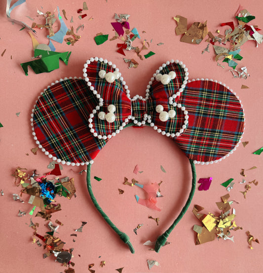 Pearl Plaid Mouse Ears