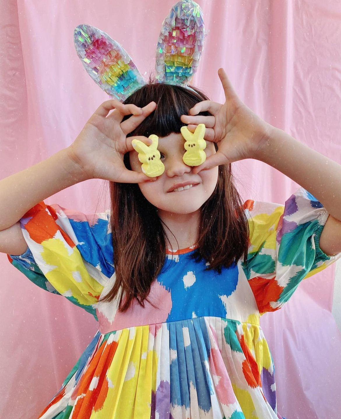 Pastel Rainbow Fringe Bunny Ears