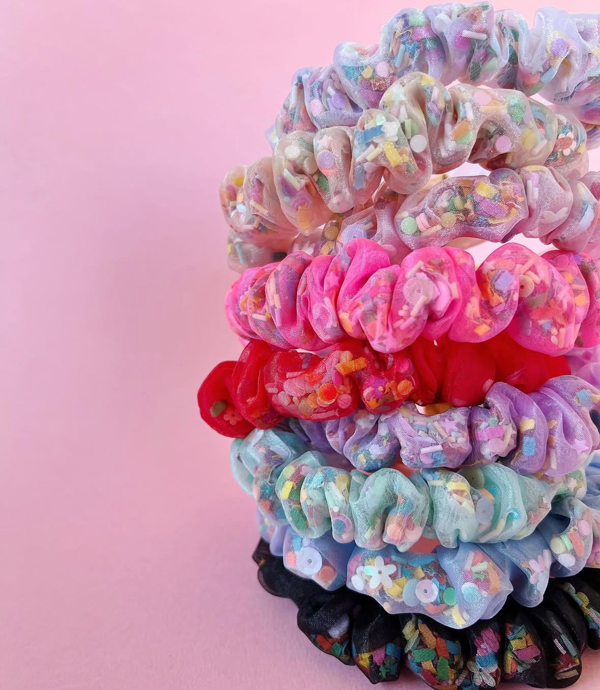 Organza Confetti Scrunchies