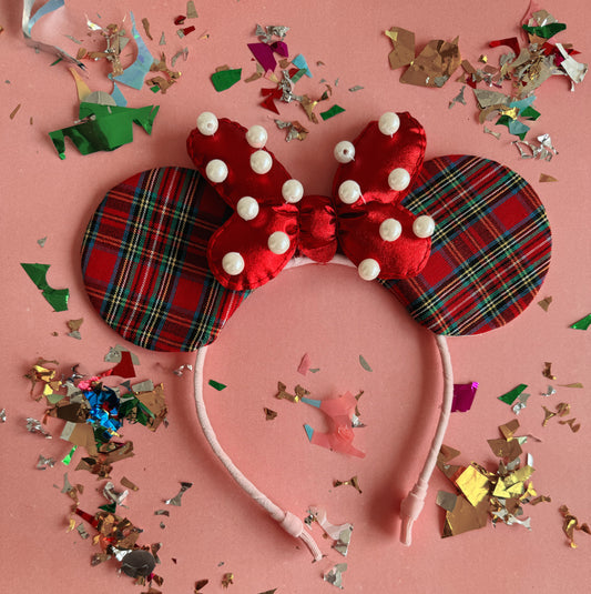 Red Pearl Mouse Ears